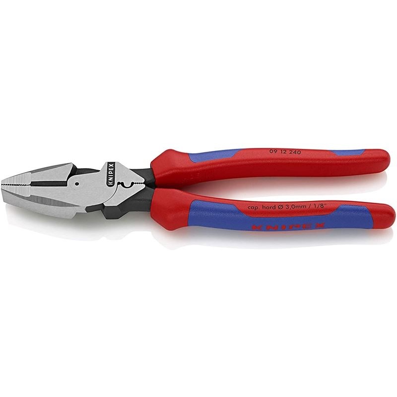 KNIPEX 09 12 240SBA 9-1/2 in High Leverage Lineman’s, New England Multi-Component w/ Tape Puller and Crimper