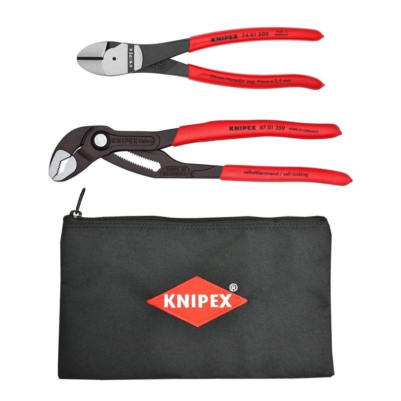 2 Piece Cobra and Diagonal Cutters Set – with 12” Keeper