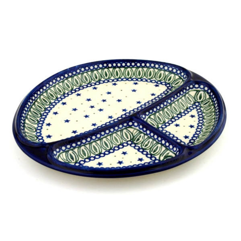 Polish Pottery 11 Divided Dish Copernicus