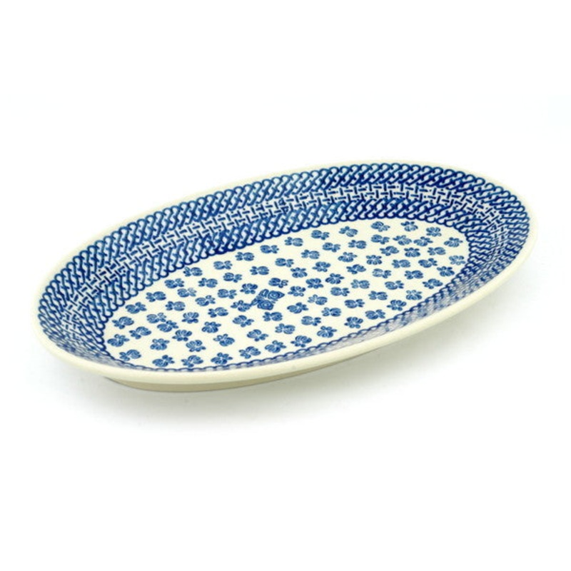 Polish Pottery 15 Platter Hidden Butterfly