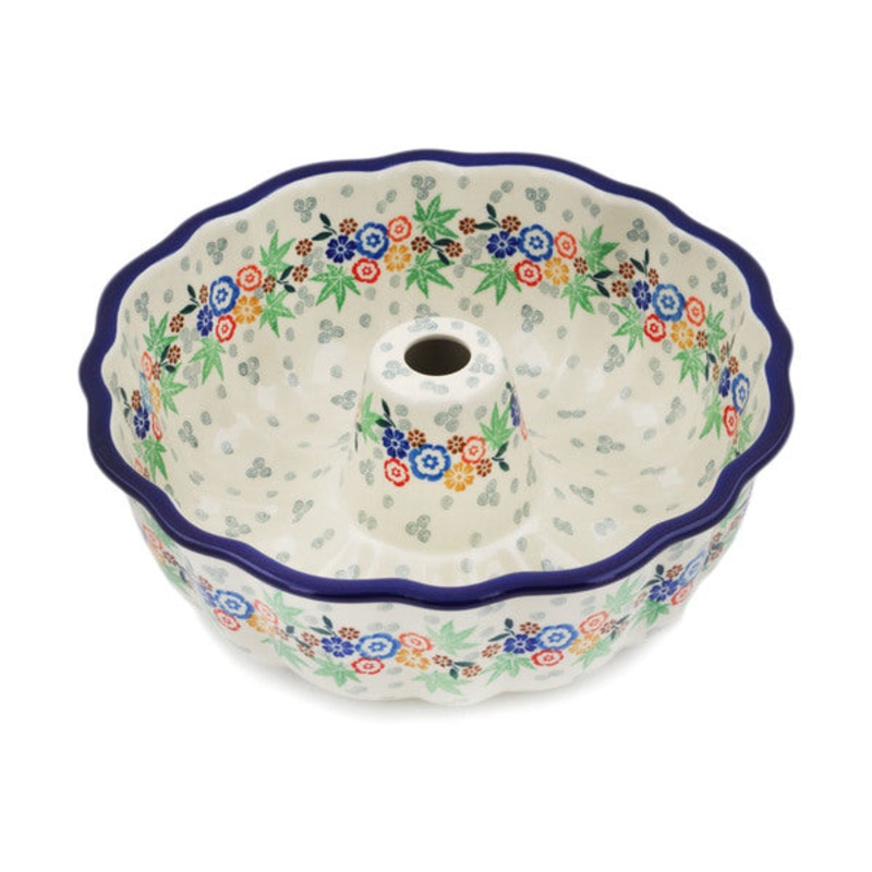 Polish Pottery 10 Cake Mould Picnic In Autumn UNIKAT