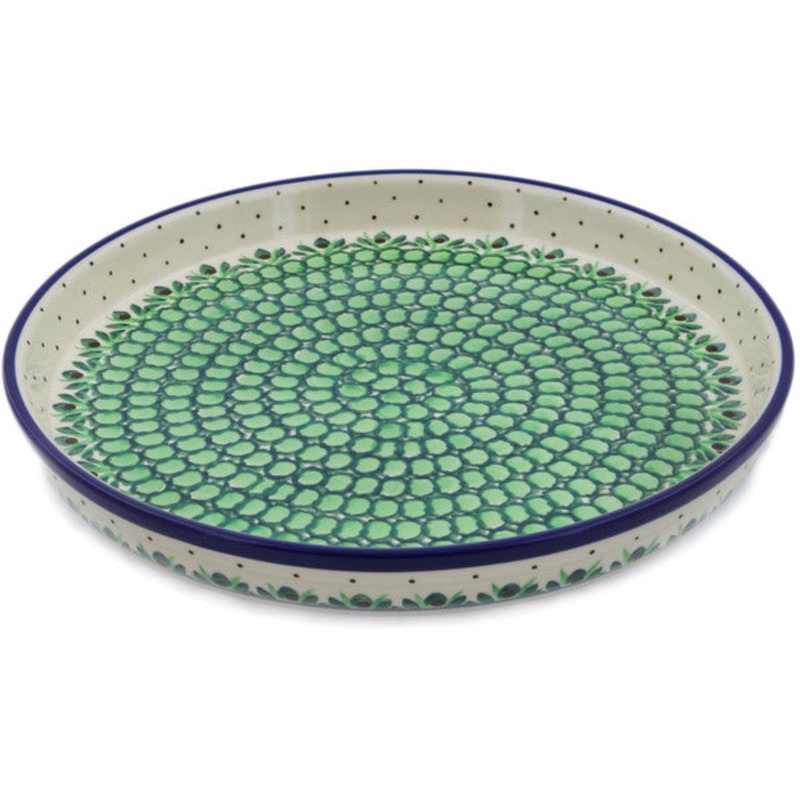 Polish Pottery 10 Cookie Platter Cobblestone Path UNIKAT
