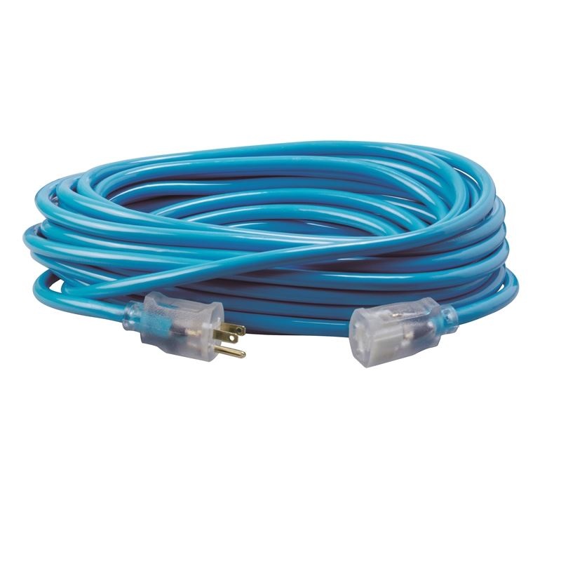 2578SW000H 12/3 Heavy-Duty 15-Amp SJTW High Visibility General Purpose Extension Cord with Lighted End, 50′