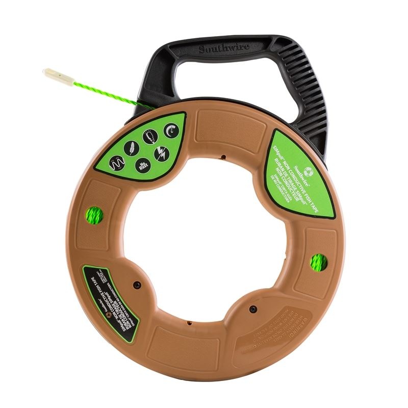 FTSP45-125NCT SIMPULL Fish Tape 4.5mm 125′ Non Conductive Tip, Large Case