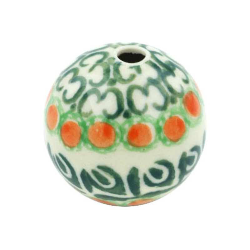 Polish Pottery 1 Bead Indian Trail