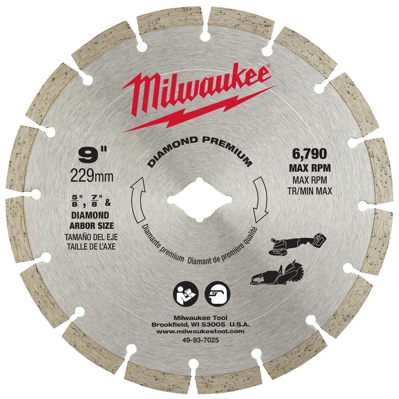 Milwaukee 49-93-7025 9 DIAMOND PREMIUM SEGMENTED BLADE