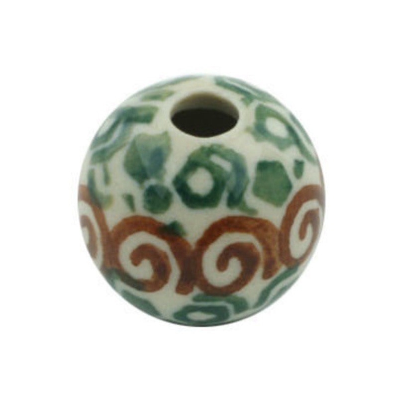 Polish Pottery -inch Bead Grecian Sea