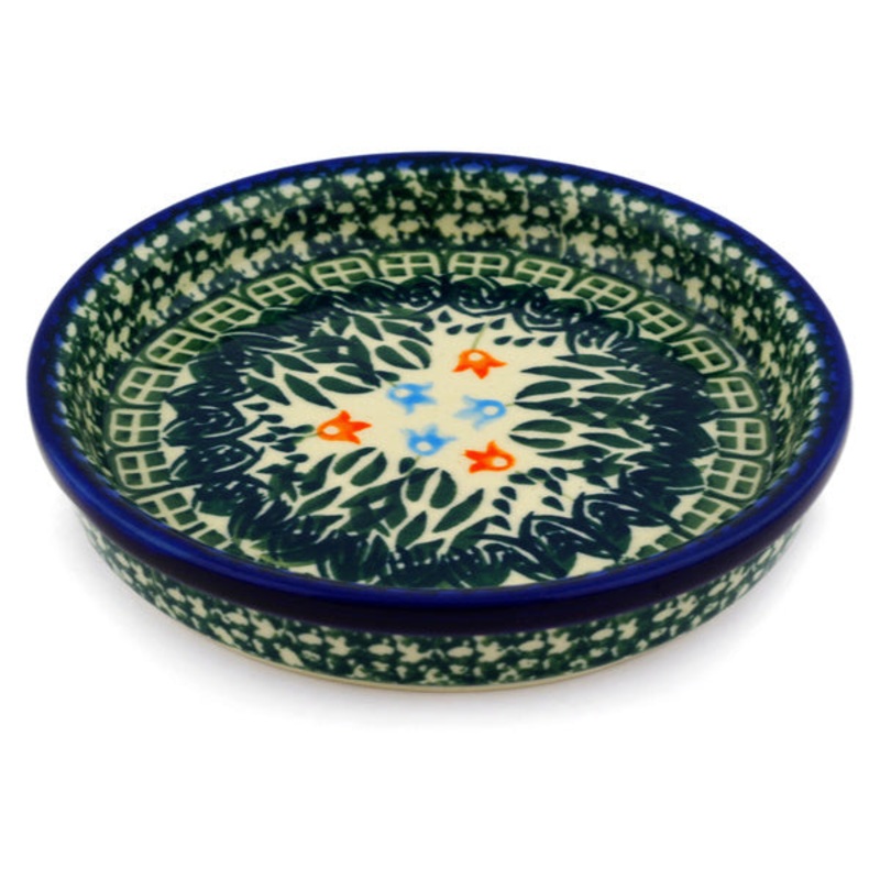 Polish Pottery 6 Condiment Dish Dancing Tulips