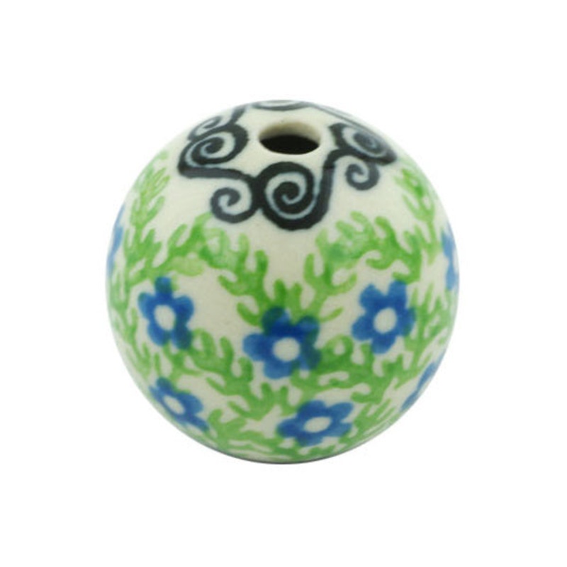 Polish Pottery 1 Bead Exotic Wreath