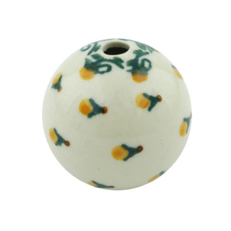 Polish Pottery 1 Bead Summer Grapes