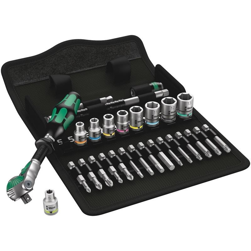 8100 SA 6 Zyklop Speed Ratchet Set, 1/4 drive, metric