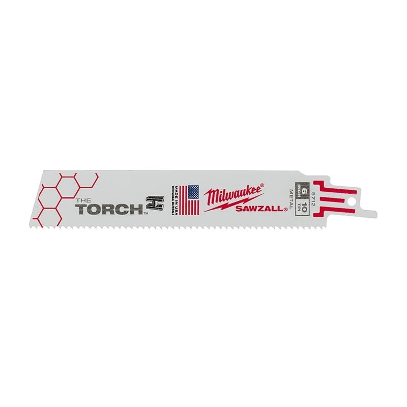 48-00-5712 6 in. 10 TPI THE TORCH SAWZALL Blades – 5 Pack