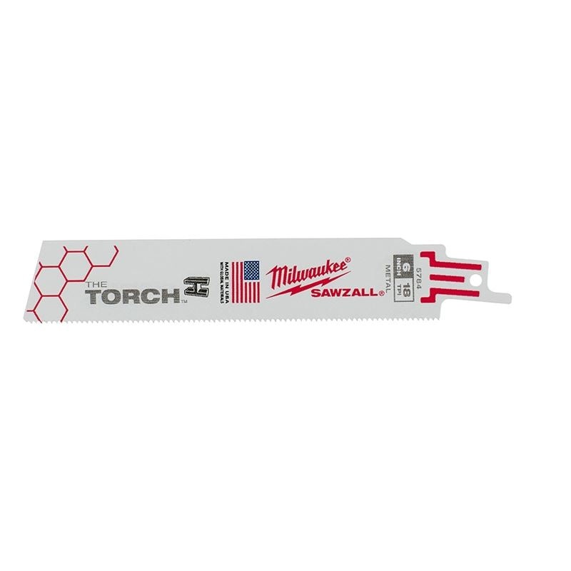 48-00-8784 6 in. 18 TPI THE TORCH SAWZALL Blade – 25 Pack