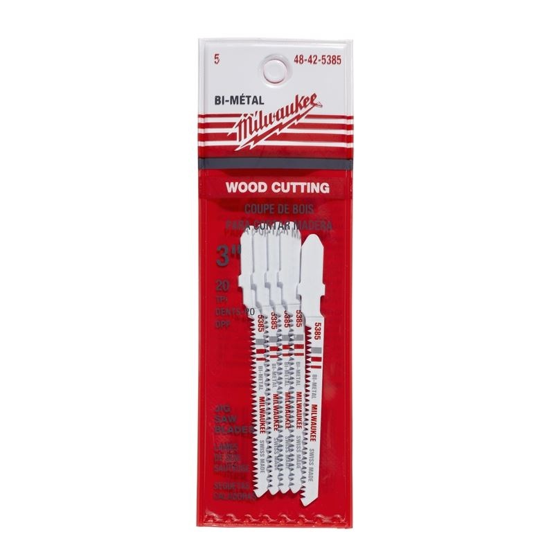 48-42-5385 3 in. 20 TPI Bi-Metal Jig Saw Blade – 5 Pack