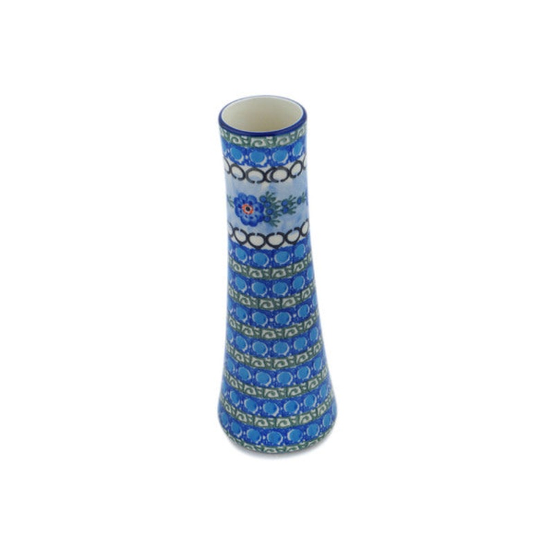 Polish Pottery 10 Vase Blue Delight UNIKAT