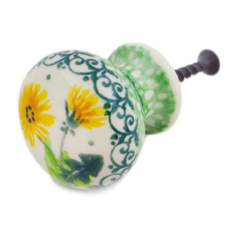 Polish Pottery Drawer knob 1-3/8 inch Sweet Summer