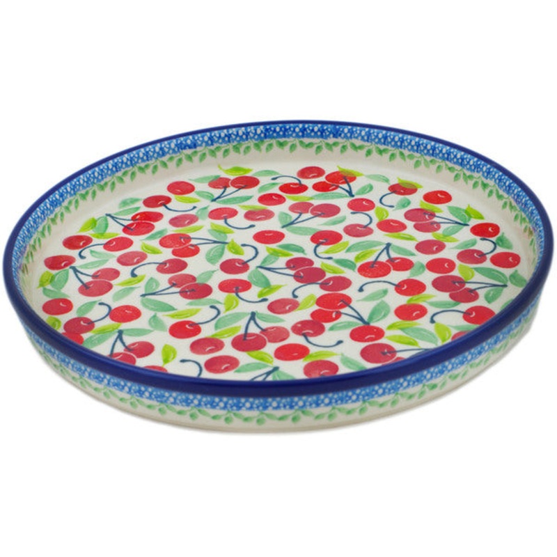 Polish Pottery 10 Cookie Platter Cherry Sweet