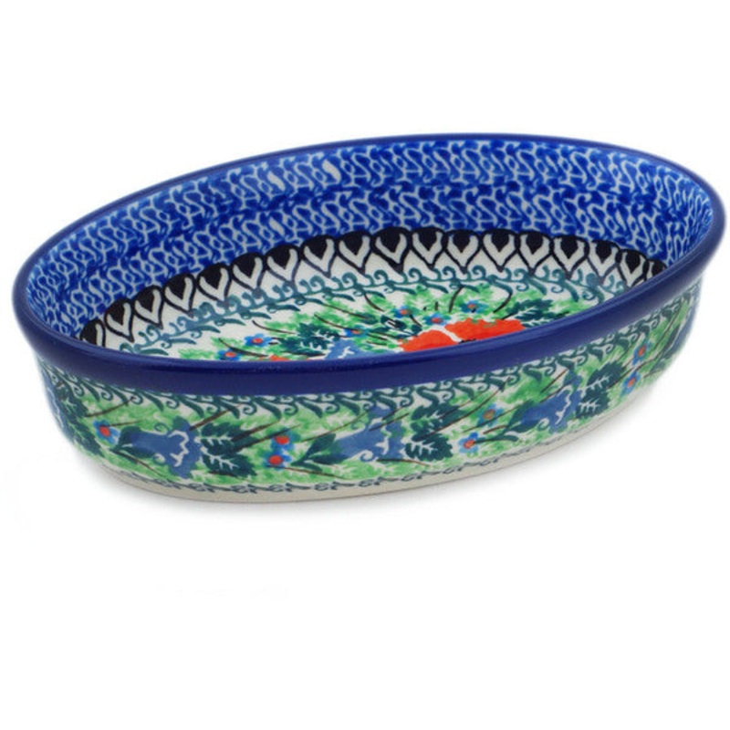 Polish Pottery 6 Condiment Dish Angel Path UNIKAT