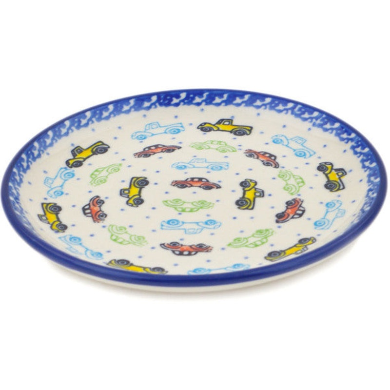 Polish Pottery Toast Plate Traffic Jam