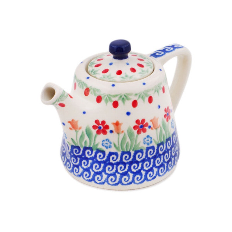 Polish Pottery 10 oz Tea or Coffee Pot Babcia’s Garden
