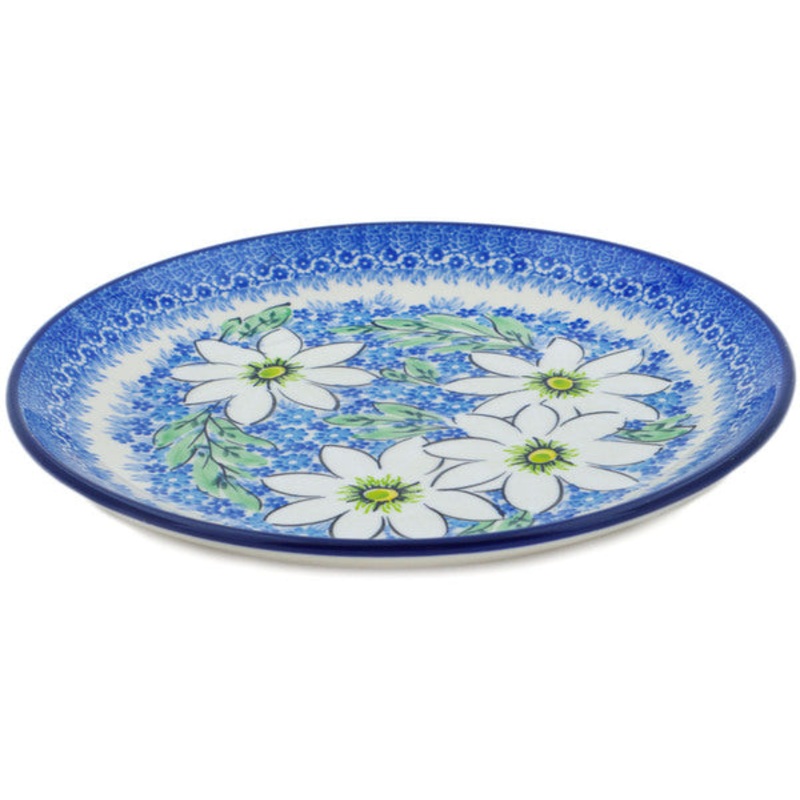 Polish Pottery 10 Plate Bloodroot Bliss UNIKAT