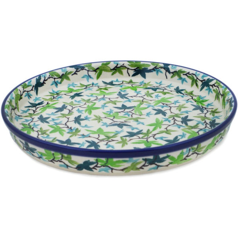 Polish Pottery 10 Cookie Platter Full Forest UNIKAT