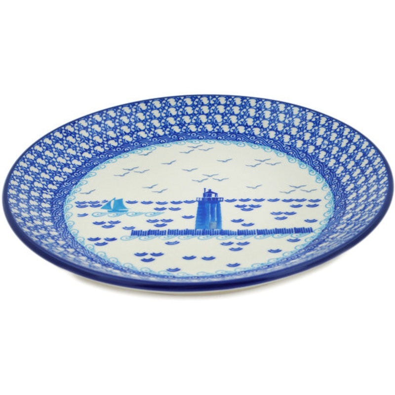 Polish Pottery 10 Plate Beach Day UNIKAT
