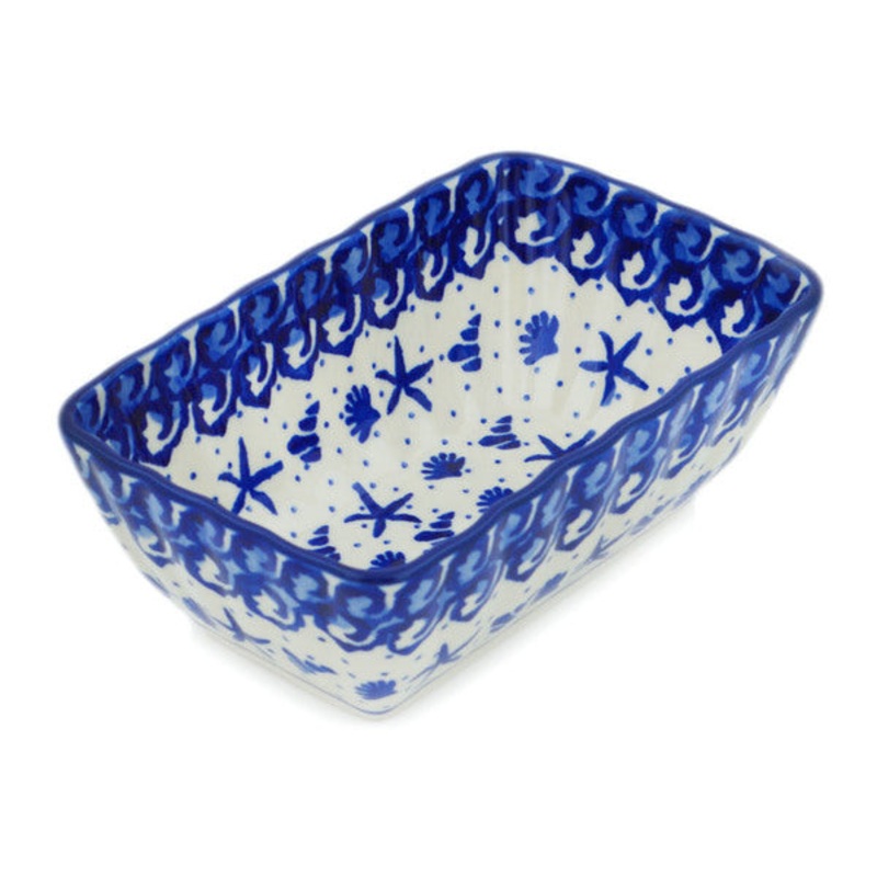 Polish Pottery Mini loaf pan Seaside Wonder