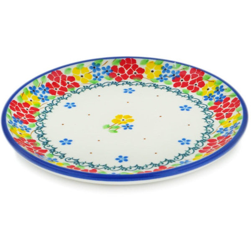 Polish Pottery Toast Plate Sunny Spring