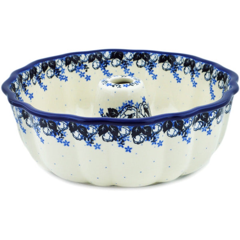 Polish Pottery 10 Cake Mould Flowers At Dusk