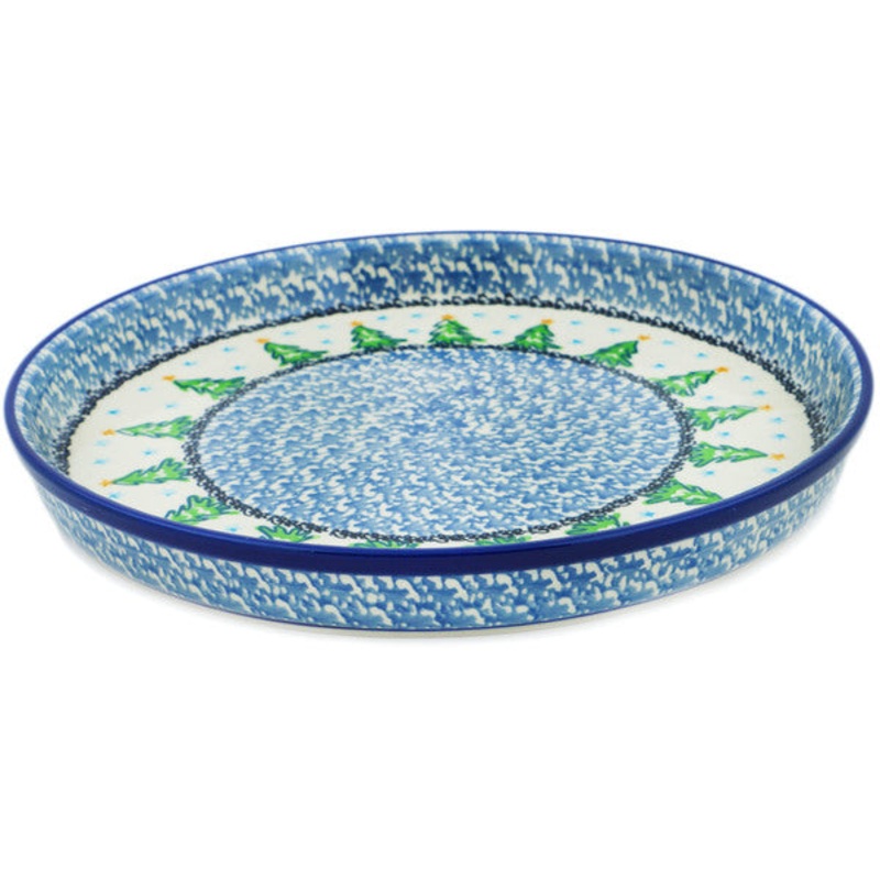 Polish Pottery 10 Cookie Platter Ethereal Evergreen