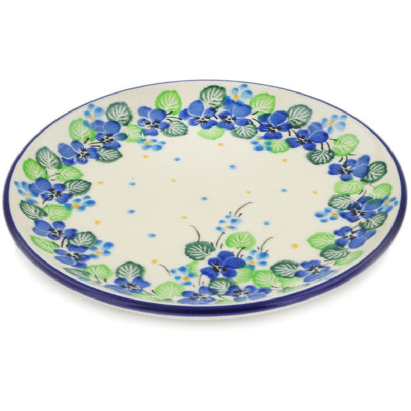 Polish Pottery Toast Plate Waterfall Blooms
