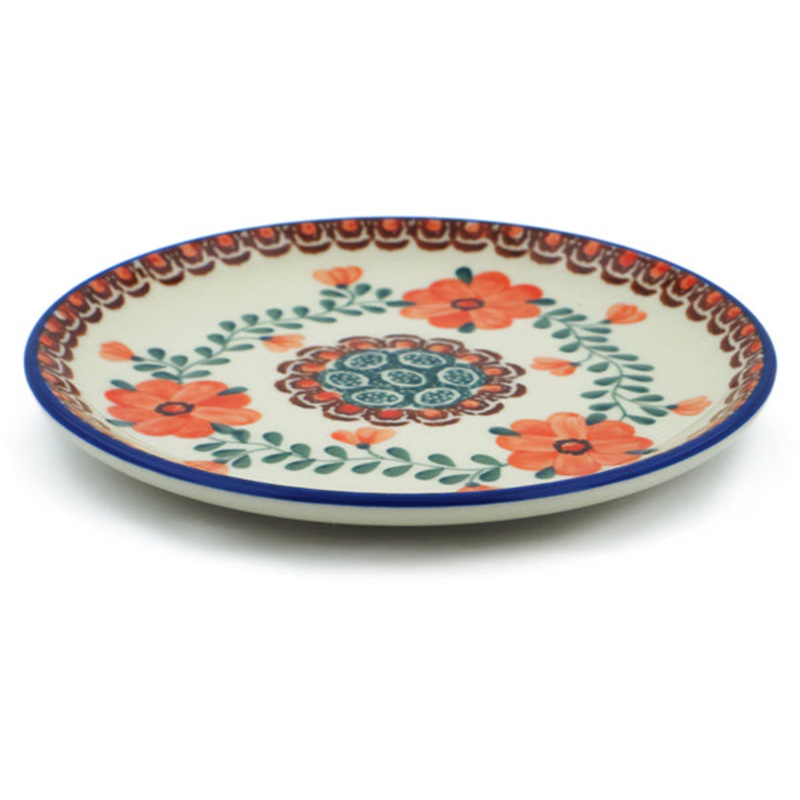 Polish Pottery Toast Plate Radiant Green Meadow