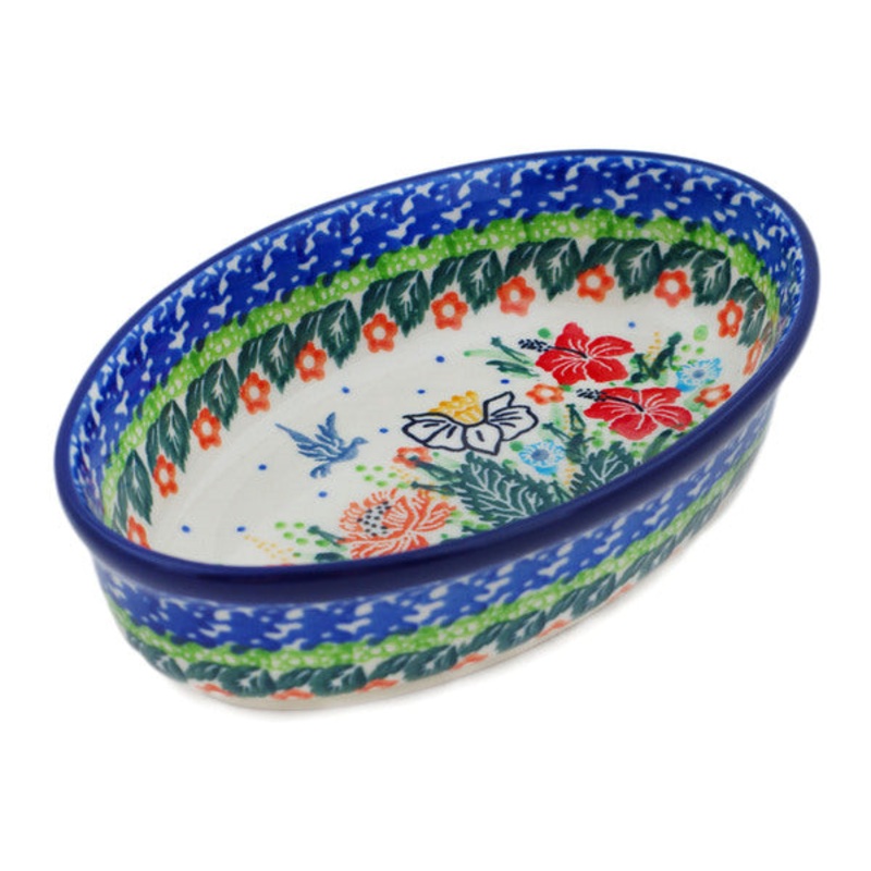 Polish Pottery 6 Condiment Dish Dove Escape UNIKAT