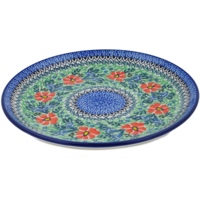 Polish Pottery 10 Plate Angel Path UNIKAT