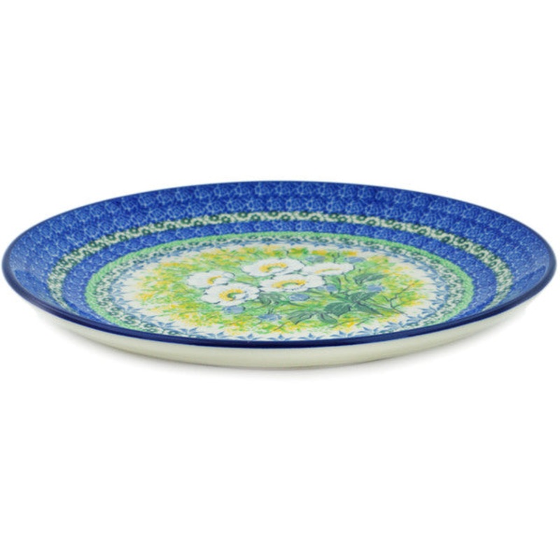 Polish Pottery 10 Plate Angelic Anemones UNIKAT