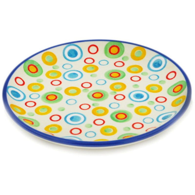 Polish Pottery Toast Plate Retro Olives UNIKAT
