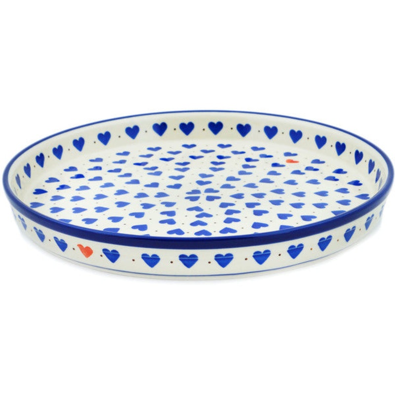 Polish Pottery 10 Cookie Platter Heart Of Hearts