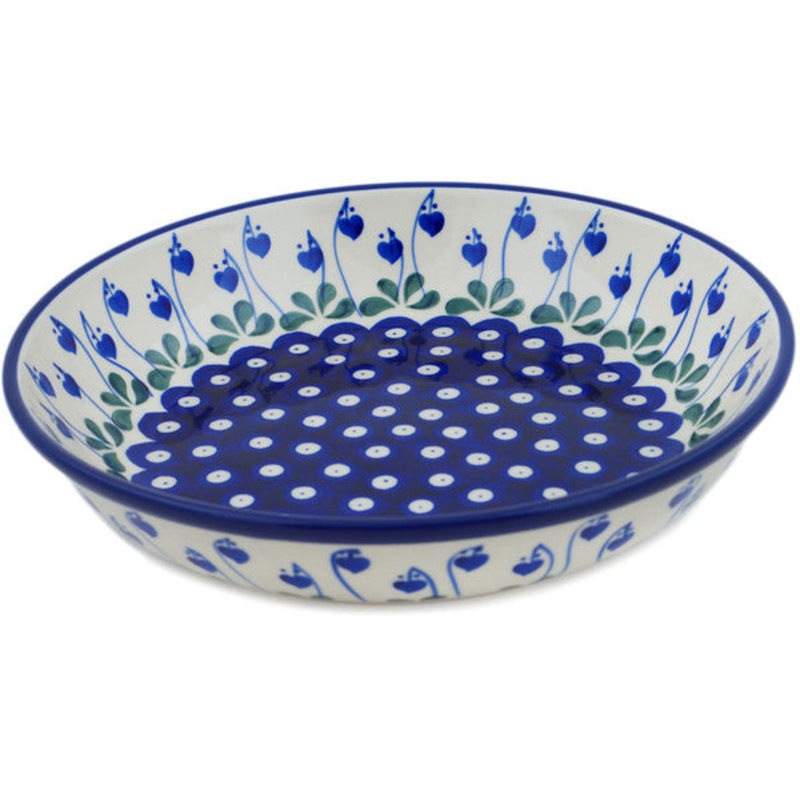 Polish Pottery 10 Bowl Bleeding Heart Peacock