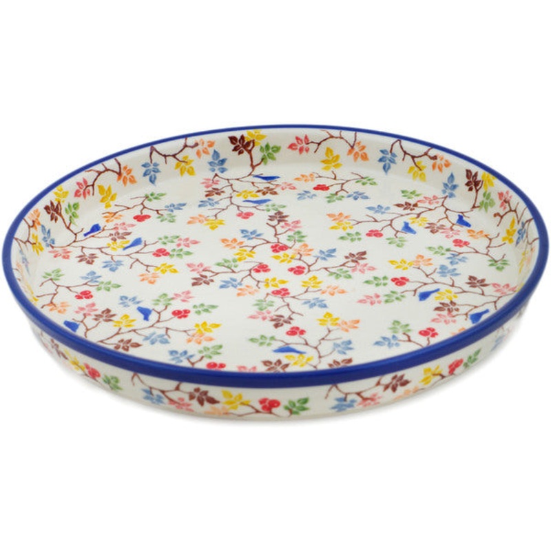 Polish Pottery 10 Cookie Platter Fall Branches UNIKAT