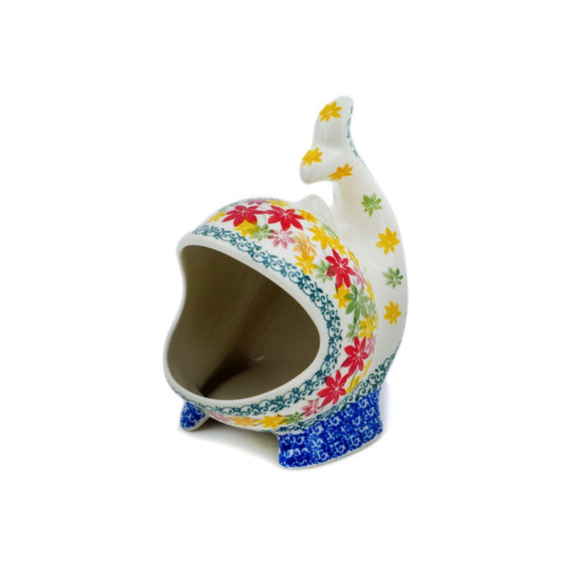 Polish Pottery Salt Cellar, Salt Pig, Sponge Holder, Whale Fall Vibes