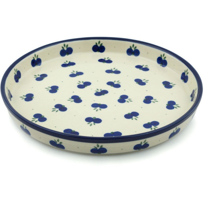 Polish Pottery 10 Cookie Platter Wild Blueberry