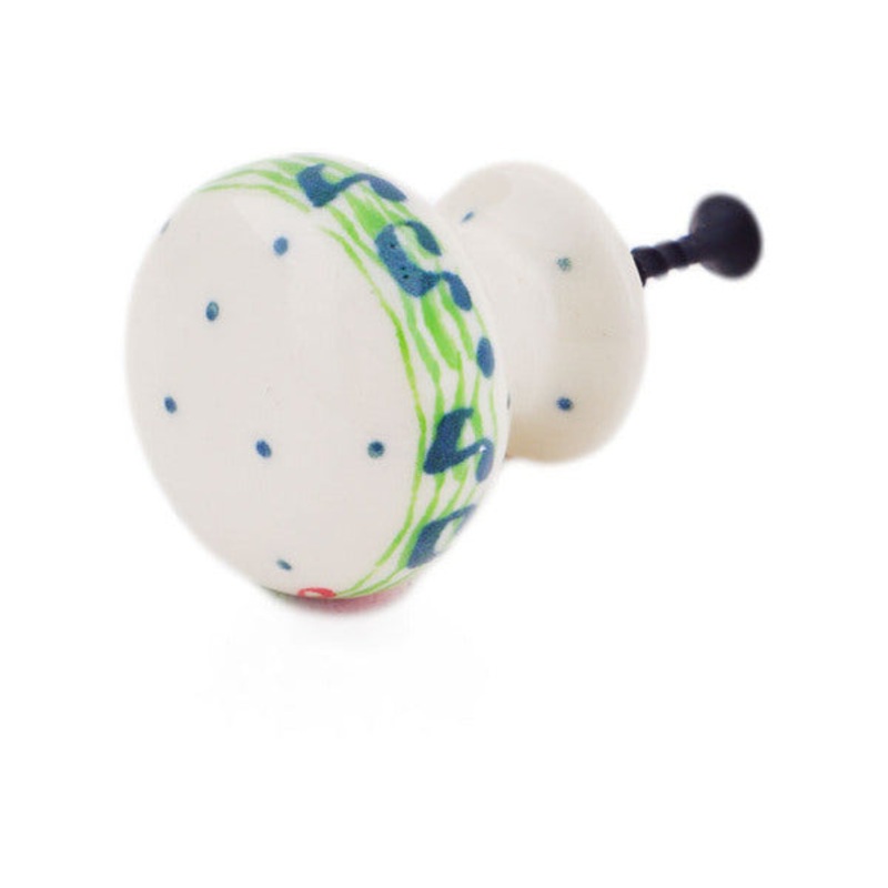 Polish Pottery Drawer knob 1-3/8 inch Musical Dance