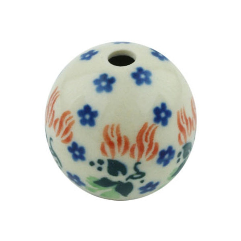 Polish Pottery 1 Bead Hanging Flowers