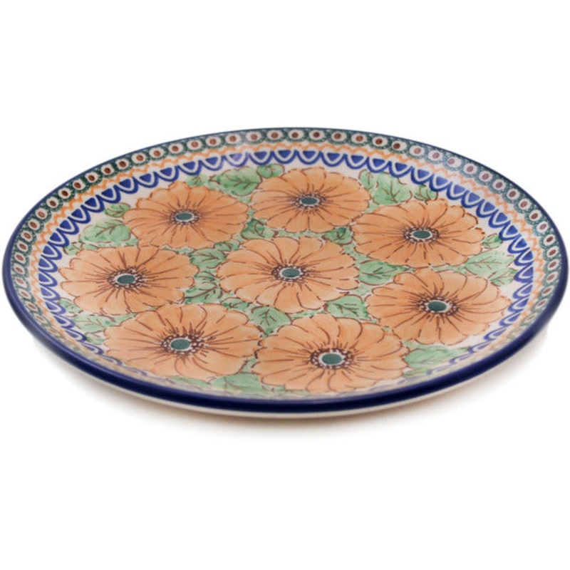 Polish Pottery 10 Plate August Sunflowers UNIKAT