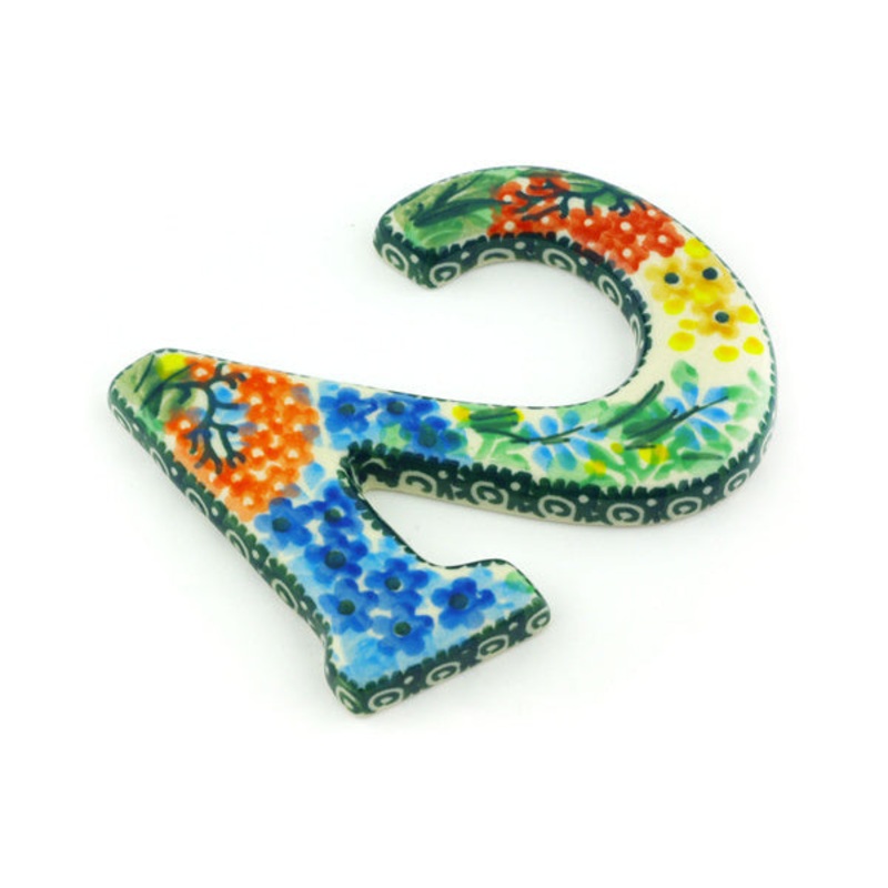 Polish Pottery House Number TWO (2) Garden Delight UNIKAT