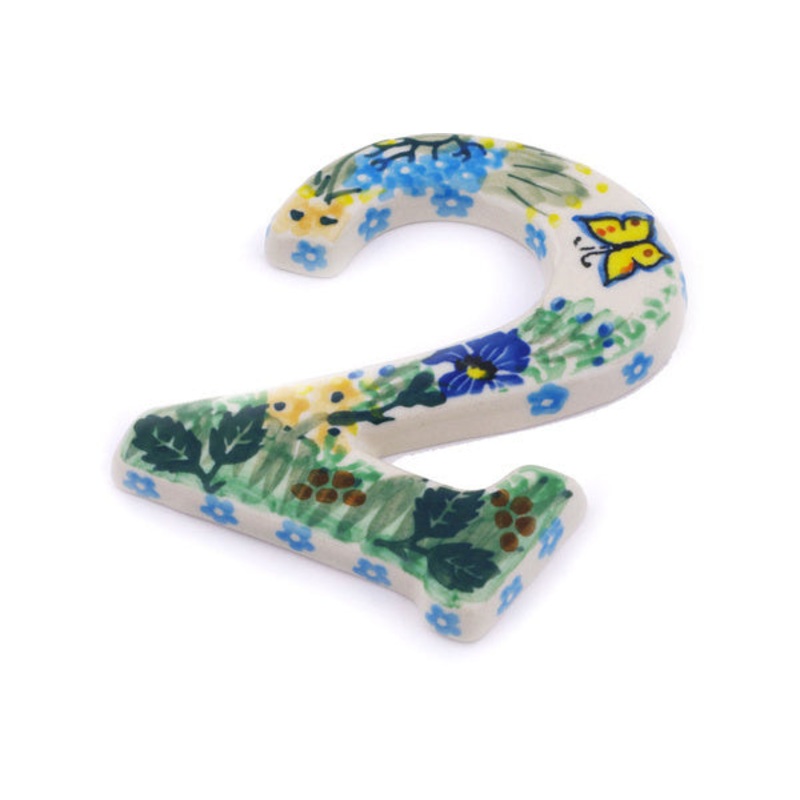 Polish Pottery House Number TWO (2) Spring Garden UNIKAT
