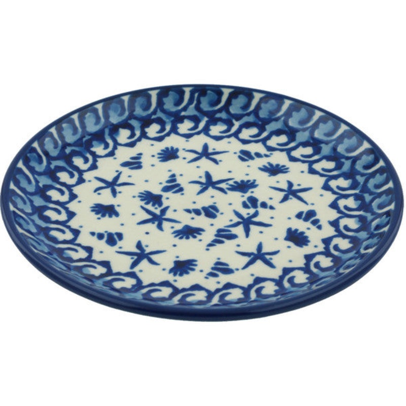 Polish Pottery Toast Plate Seaside Wonder