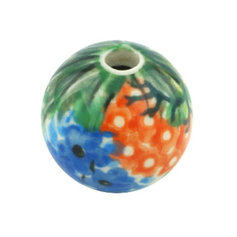Polish Pottery 1 Bead Dragonfly Delight UNIKAT