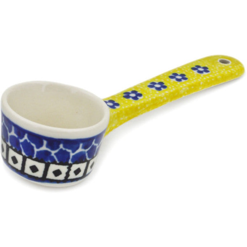 Polish Pottery 1 oz Measuring Cup Sunburst Daisies